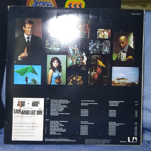 Live And Let Die Soundtrack 1973 007 James Bond Vinyl record - Picture 2 of 4